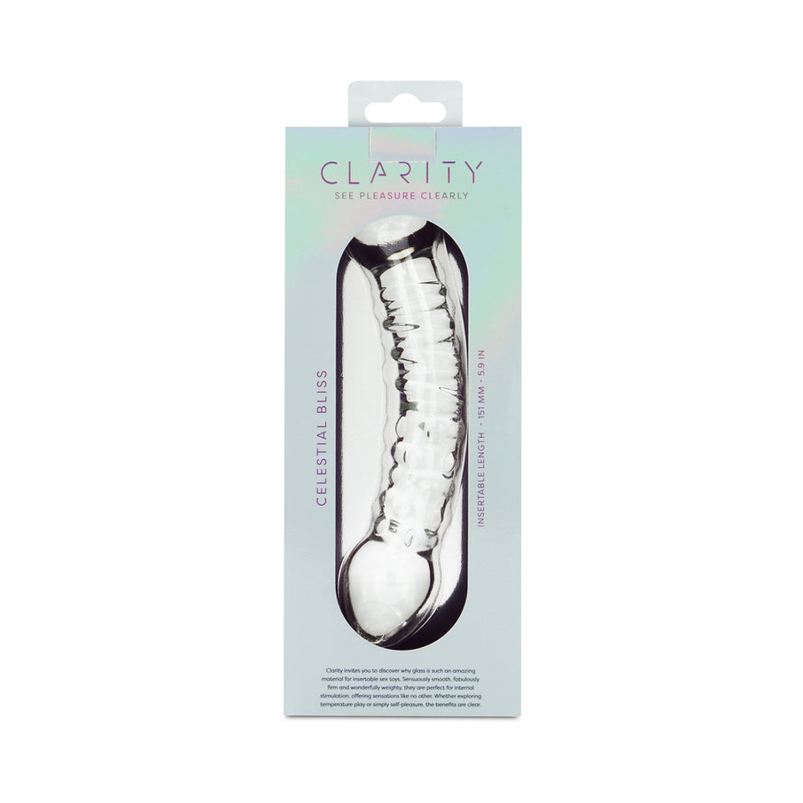 Clarity Celestial Bliss 5.9 In Double Ended Glass Dildo