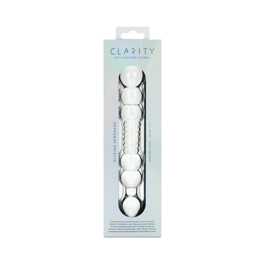 Clarity Elysian Serenade 7.5 In Elongated Glass Dildo