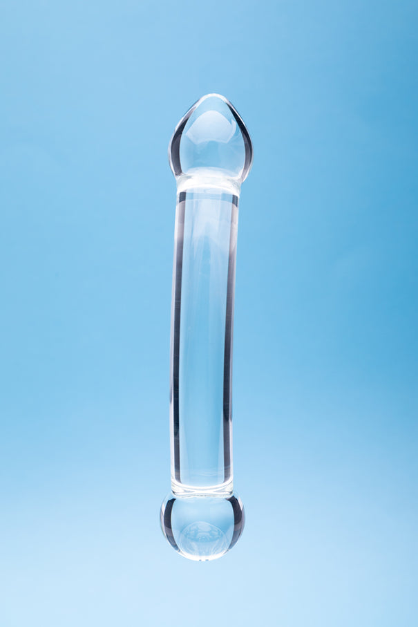 Clarity Celestial Purity 6.6 In Double Ended Glass Dildo