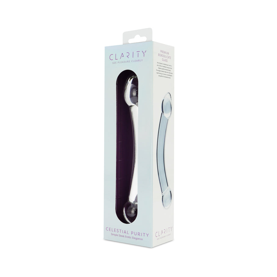 Clarity Celestial Purity 6.6 In Double Ended Glass Dildo