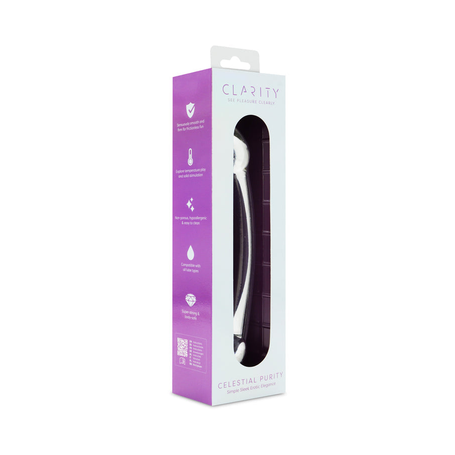 Clarity Celestial Purity 6.6 In Double Ended Glass Dildo