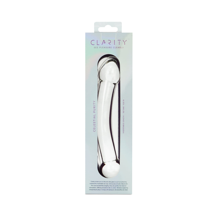 Clarity Celestial Purity 6.6 In Double Ended Glass Dildo