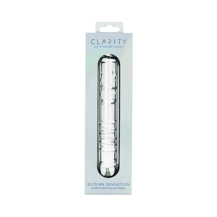Clarity Elysian Sensation Glass 7.1 In Double Ended Dildo