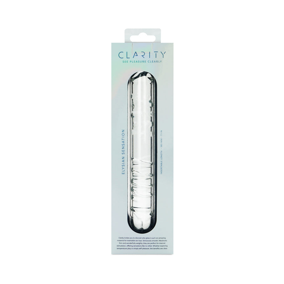 Clarity Elysian Sensation Glass 7.1 In Double Ended Dildo