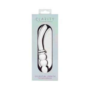 Clarity Celestial Zenith 6.5 In Double Ended Glass Dildo