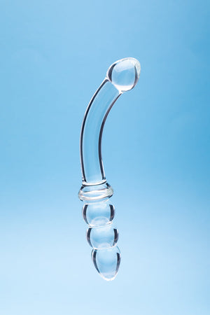 Clarity Celestial Zenith 6.5 In Double Ended Glass Dildo