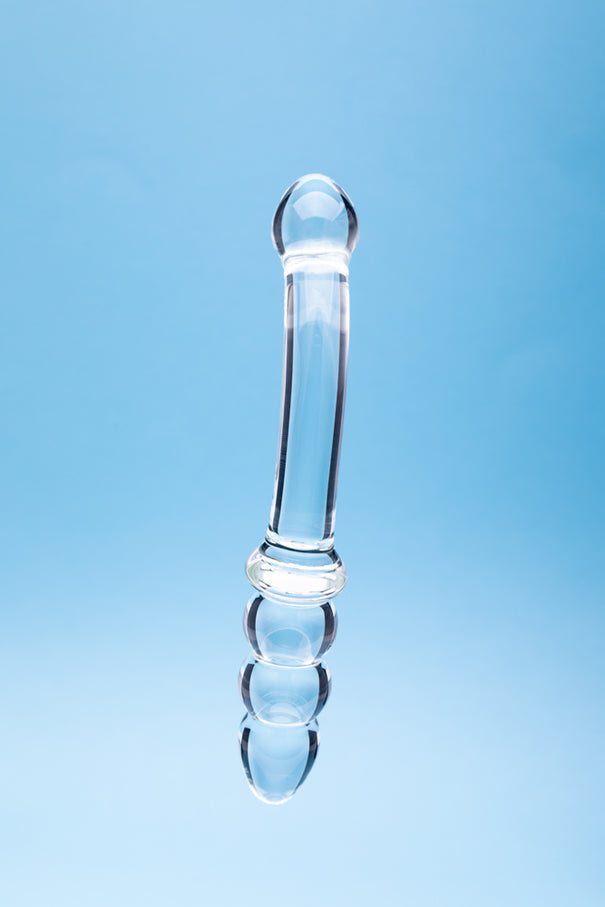 Clarity Celestial Zenith 6.5 In Double Ended Glass Dildo