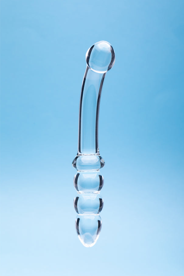 Clarity Celestial Zenith 6.5 In Double Ended Glass Dildo