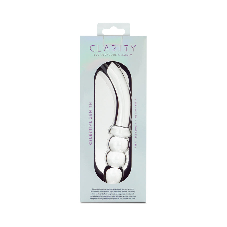 Clarity Celestial Zenith 6.5 In Double Ended Glass Dildo