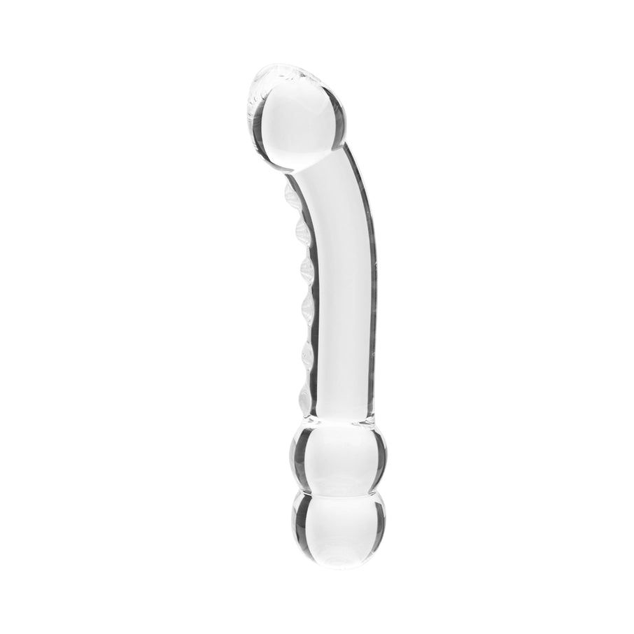 Clarity Celestial Ridge 6.4 In Double Ended Glass Dildo