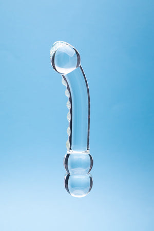 Clarity Celestial Ridge 6.4 In Double Ended Glass Dildo