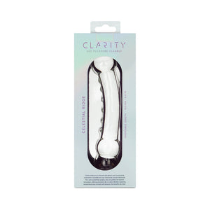 Clarity Celestial Ridge 6.4 In Double Ended Glass Dildo