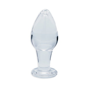 Clarity Utopian Bud 3.5 In Glass Butt Plug