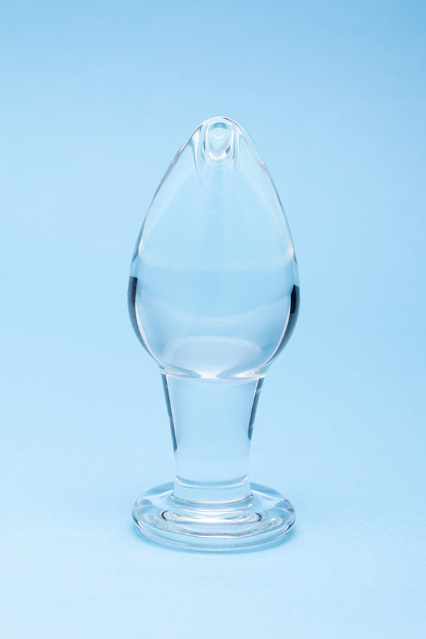 Clarity Utopian Bud 3.5 In Glass Butt Plug