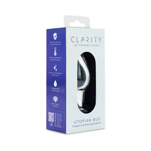 Clarity Utopian Bud 3.5 In Glass Butt Plug