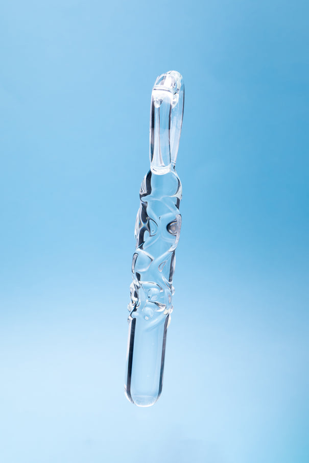 Clarity Hera's Caress 5.9 In Glass Dildo with Circular Handle