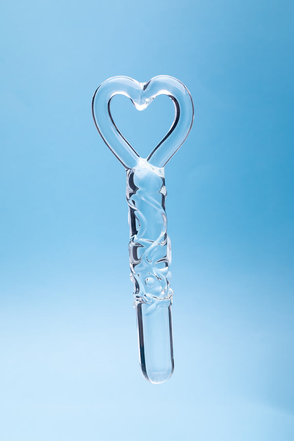 Clarity Hera's Caress 5.9 In Glass Dildo with Circular Handle