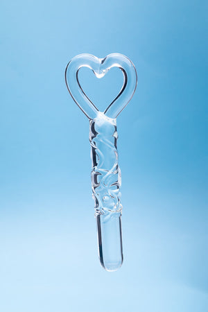 Clarity Hera's Caress 5.9 In Glass Dildo with Circular Handle