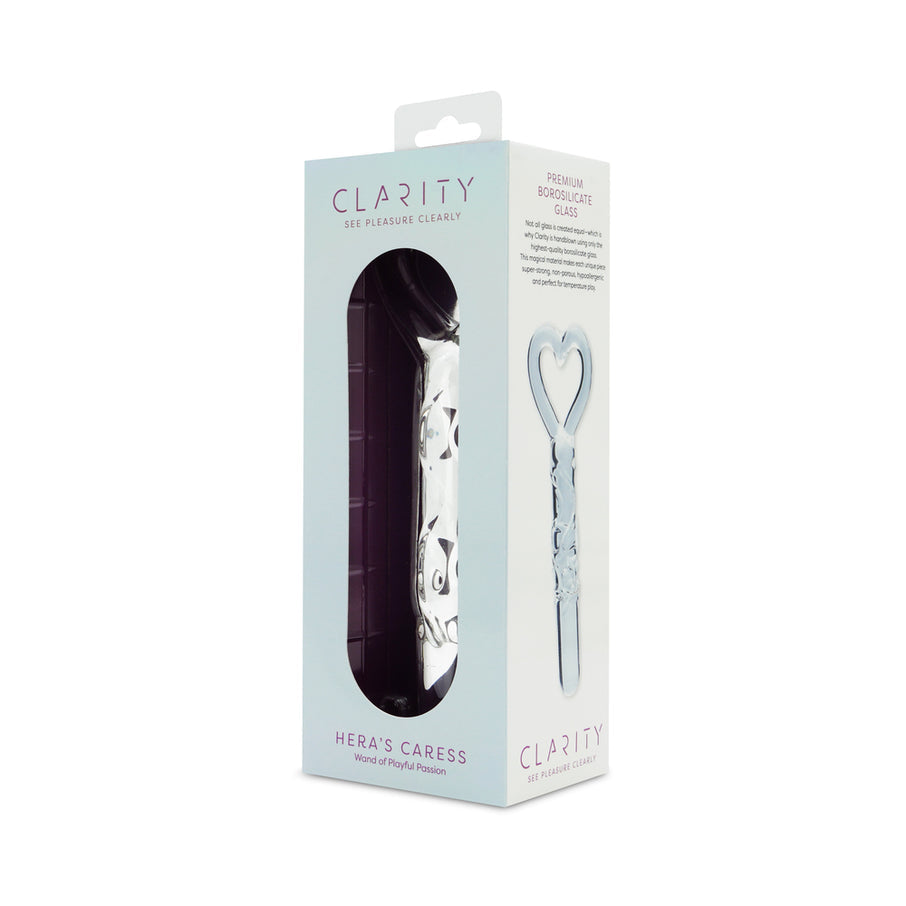 Clarity Hera's Caress 5.9 In Glass Dildo with Circular Handle