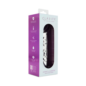 Clarity Hera's Caress 5.9 In Glass Dildo with Circular Handle