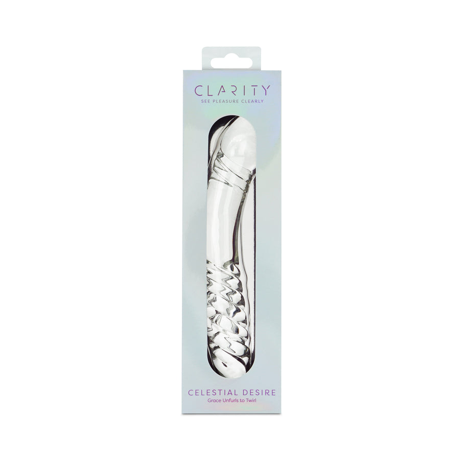 Clarity Celestial Desire 7.4 In Double Ended Glass Dildo