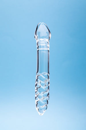 Clarity Celestial Desire 7.4 In Double Ended Glass Dildo