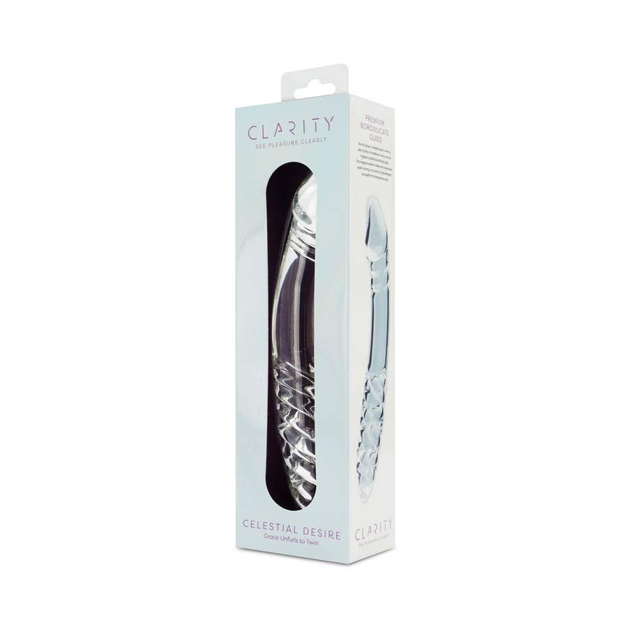 Clarity Celestial Desire 7.4 In Double Ended Glass Dildo