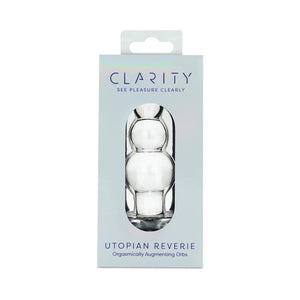 Clarity Utopian Reverie 3.6 In Anal Bead Glass Dildo