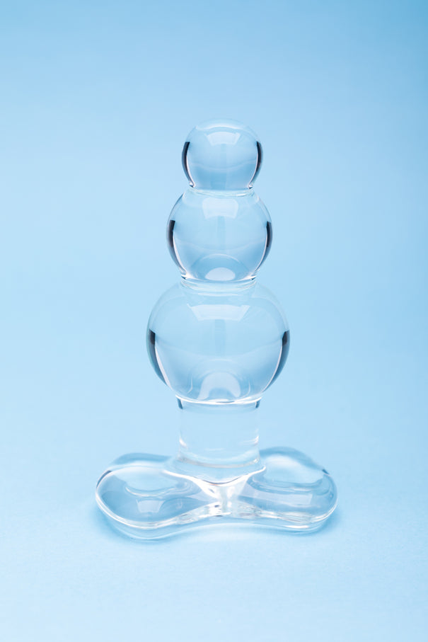 Clarity Utopian Reverie 3.6 In Anal Bead Glass Dildo