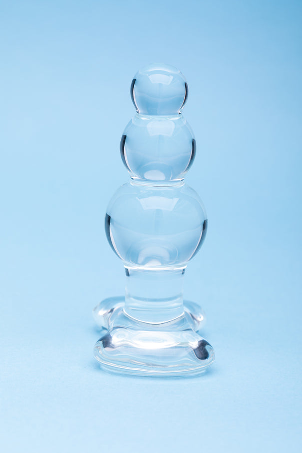 Clarity Utopian Reverie 3.6 In Anal Bead Glass Dildo