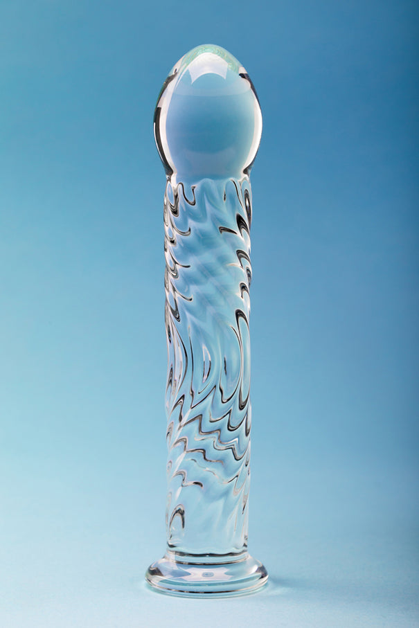 Clarity Seraphic Ripple 6.2 In Glass Dildo