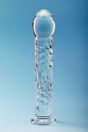 Clarity Seraphic Ripple 6.2 In Glass Dildo