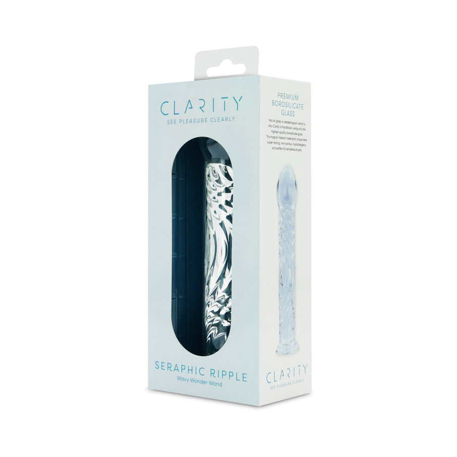 Clarity Seraphic Ripple 6.2 In Glass Dildo