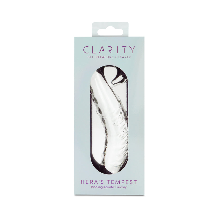 Clarity Hera's Tempest 5.5 In Glass Dildo with Circular Handle