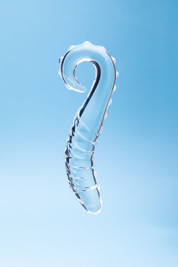 Clarity Hera's Tempest 5.5 In Glass Dildo with Circular Handle