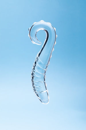 Clarity Hera's Tempest 5.5 In Glass Dildo with Circular Handle