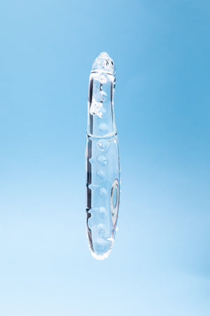 Clarity Hera's Tempest 5.5 In Glass Dildo with Circular Handle