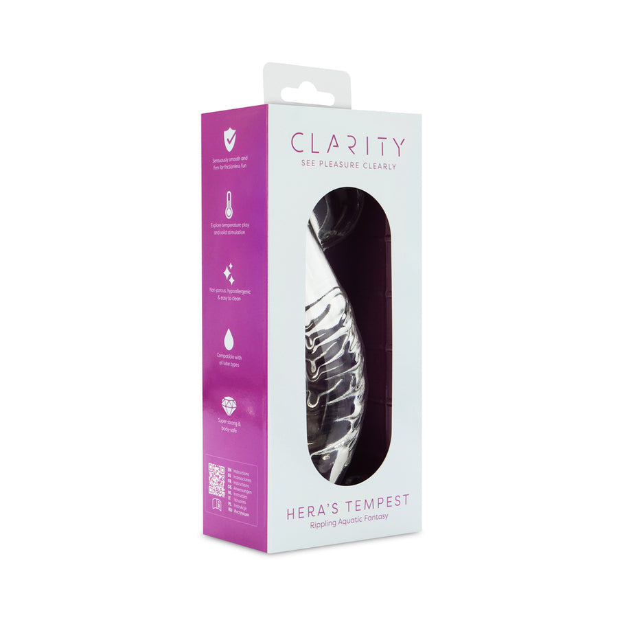 Clarity Hera's Tempest 5.5 In Glass Dildo with Circular Handle