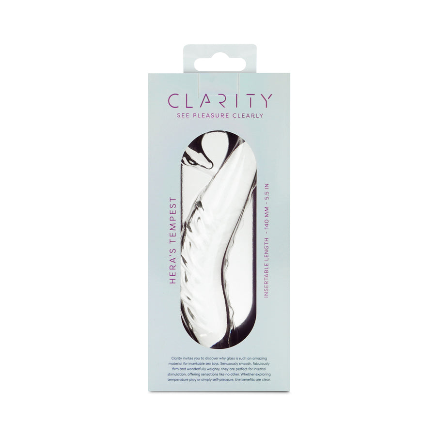 Clarity Hera's Tempest 5.5 In Glass Dildo with Circular Handle