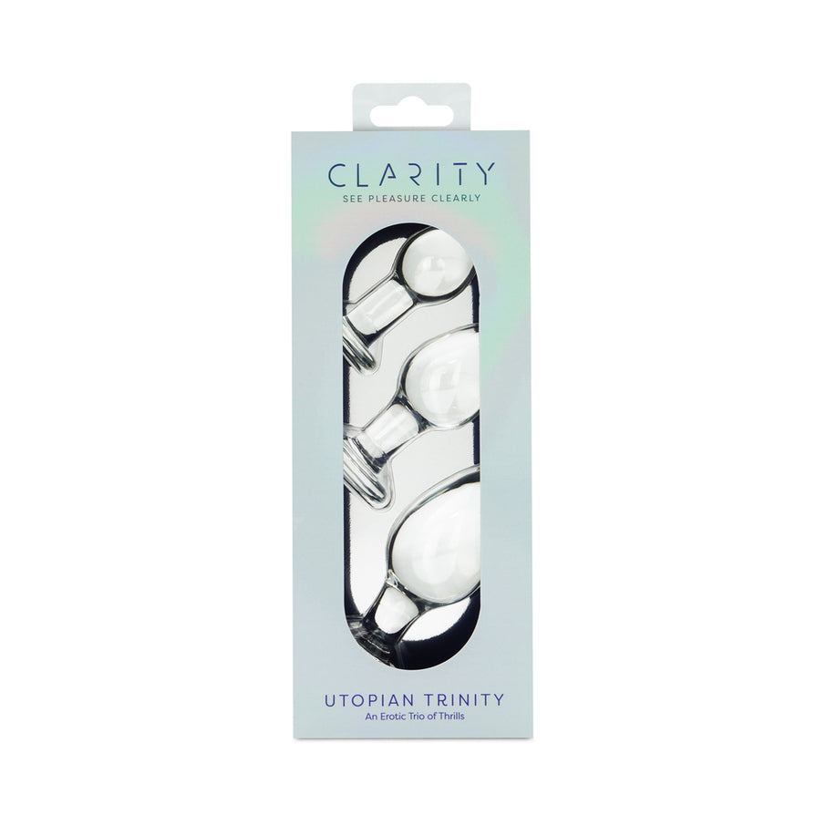 Clarity Utopian Trinity 3 PC Trainer Glass Butt Plug Set