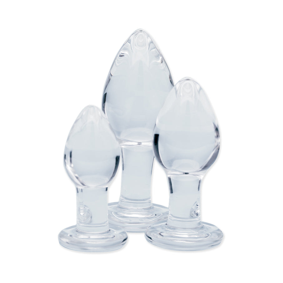 Clarity Utopian Trinity 3 PC Trainer Glass Butt Plug Set