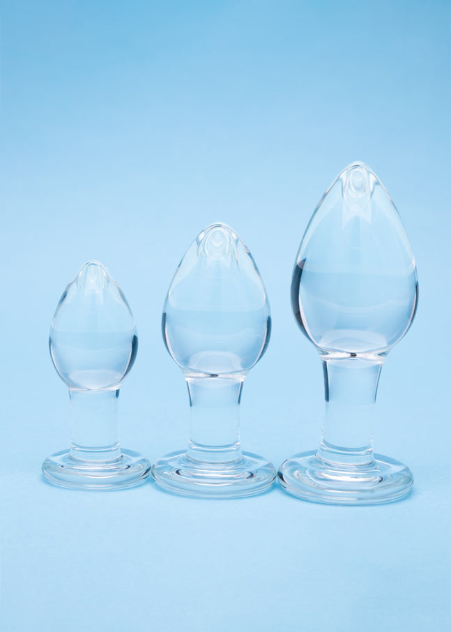 Clarity Utopian Trinity 3 PC Trainer Glass Butt Plug Set