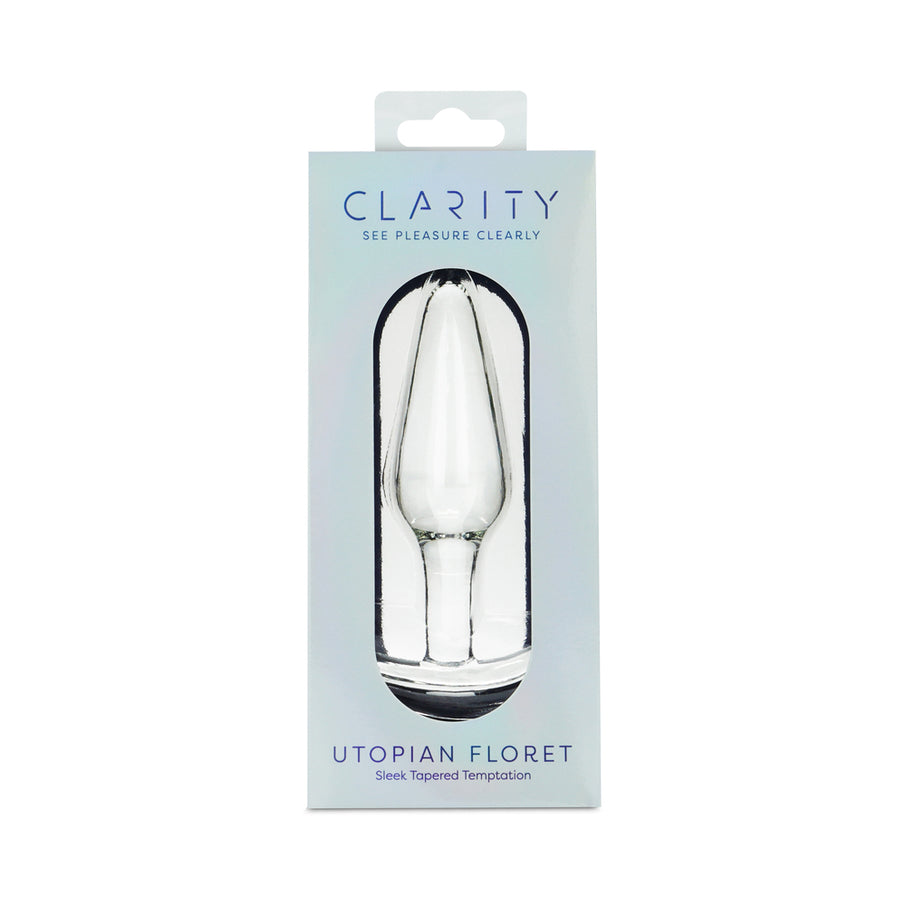 Clarity Utopian Floret 4.3 In Glass Butt Plug