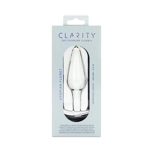 Clarity Utopian Floret 4.3 In Glass Butt Plug