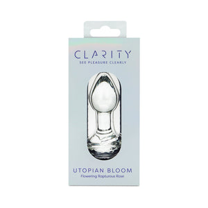 Clarity Utopian Bloom 4.3 In Glass Butt Plug