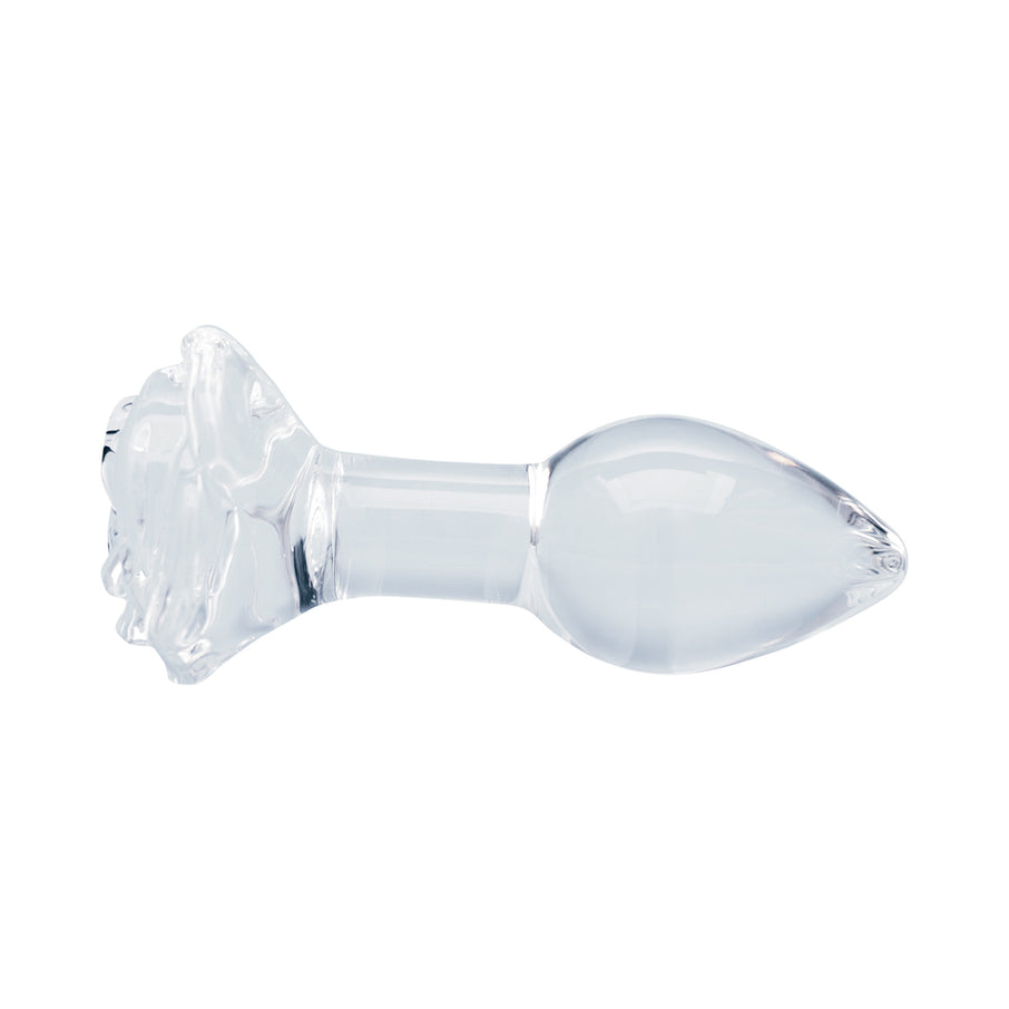 Clarity Utopian Bloom 4.3 In Glass Butt Plug