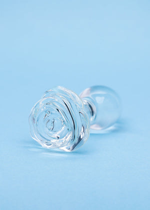 Clarity Utopian Bloom 4.3 In Glass Butt Plug