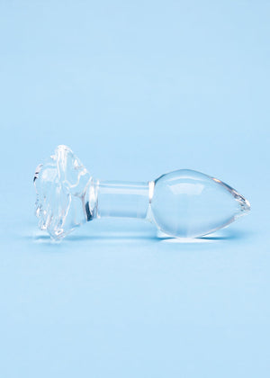 Clarity Utopian Bloom 4.3 In Glass Butt Plug