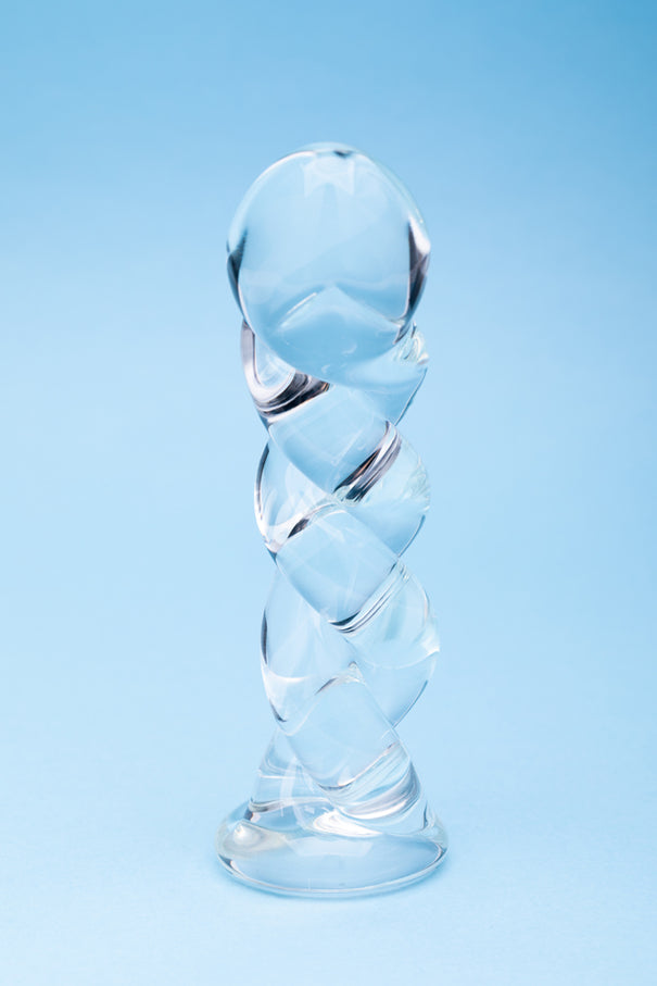 Clarity Seraphic Braid 5.7 In Glass Dildo