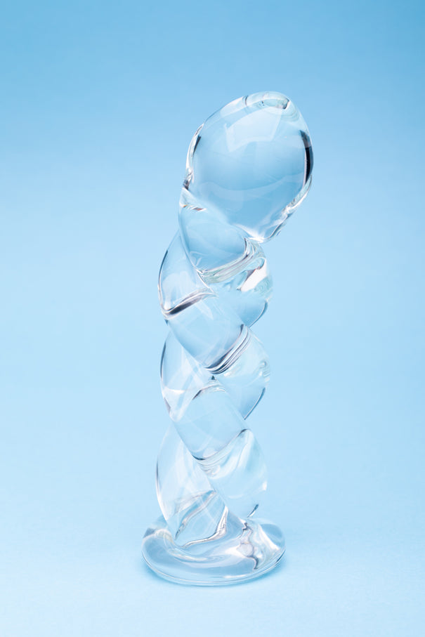 Clarity Seraphic Braid 5.7 In Glass Dildo